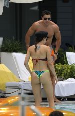 AURORA RAMAZZOTTI in Bikini at a Pool in Miami 07/20/2018