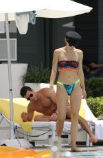AURORA RAMAZZOTTI in Bikini at a Pool in Miami 07/20/2018
