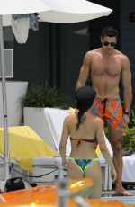 AURORA RAMAZZOTTI in Bikini at a Pool in Miami 07/20/2018
