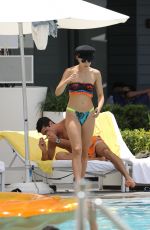 AURORA RAMAZZOTTI in Bikini at a Pool in Miami 07/20/2018