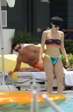 AURORA RAMAZZOTTI in Bikini at a Pool in Miami 07/20/2018