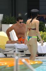 AURORA RAMAZZOTTI in Bikini at a Pool in Miami 07/20/2018