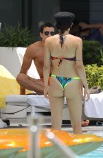 AURORA RAMAZZOTTI in Bikini at a Pool in Miami 07/20/2018