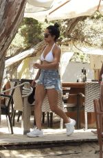 BECKY G in Bikini Top at a Beach Club in Ibiza 07/03/2018
