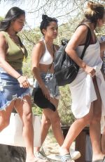 BECKY G in Bikini Top at a Beach Club in Ibiza 07/03/2018