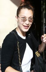 BELLA HADID Arrives at Royal Monceau Hotel in Paris 07/11/2018