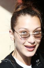 BELLA HADID Arrives at Royal Monceau Hotel in Paris 07/11/2018