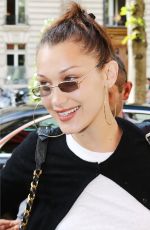 BELLA HADID Arrives at Royal Monceau Hotel in Paris 07/11/2018