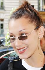 BELLA HADID Arrives at Royal Monceau Hotel in Paris 07/11/2018