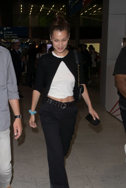 BELLA HADID at Charles De Gaulle Airport in Paris 07/09/2018