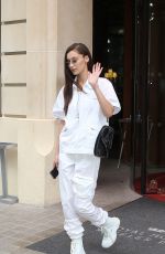 BELLA HADID Leaves Her Hotel in Paris 06/29/2018