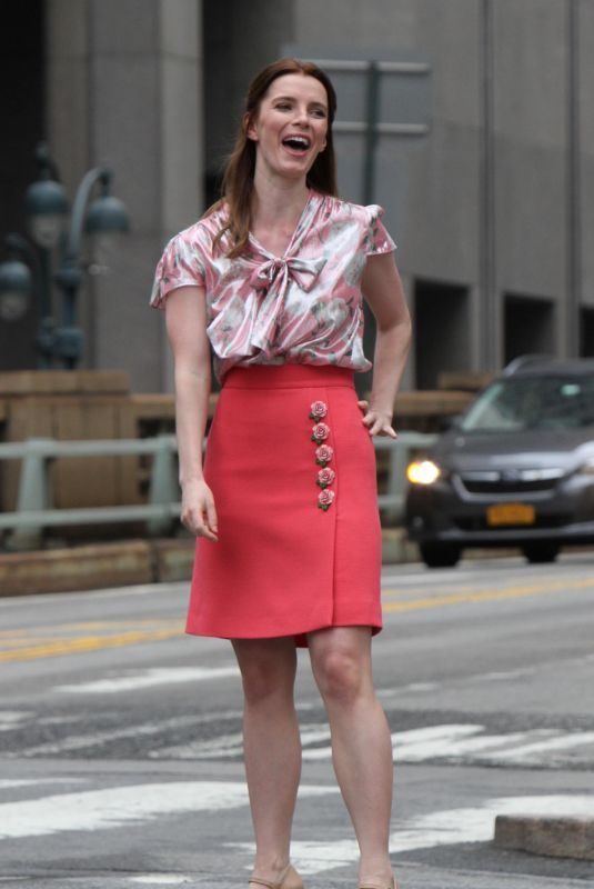 BETTY GILPIN on the Set of Isn’t It Romantic in New York 07/14/2018