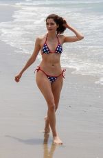 BLANCA BLANCI Celebrates Independence Day in Star Spangled Bikini at a Beach in Malibu 07/04/2018