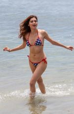 BLANCA BLANCI Celebrates Independence Day in Star Spangled Bikini at a Beach in Malibu 07/04/2018