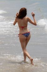 BLANCA BLANCI Celebrates Independence Day in Star Spangled Bikini at a Beach in Malibu 07/04/2018