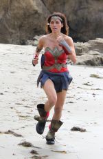 BLANCA BLANCO as Wonder Woman on the Set of a Photoshoot in Malibu 07/20/2018