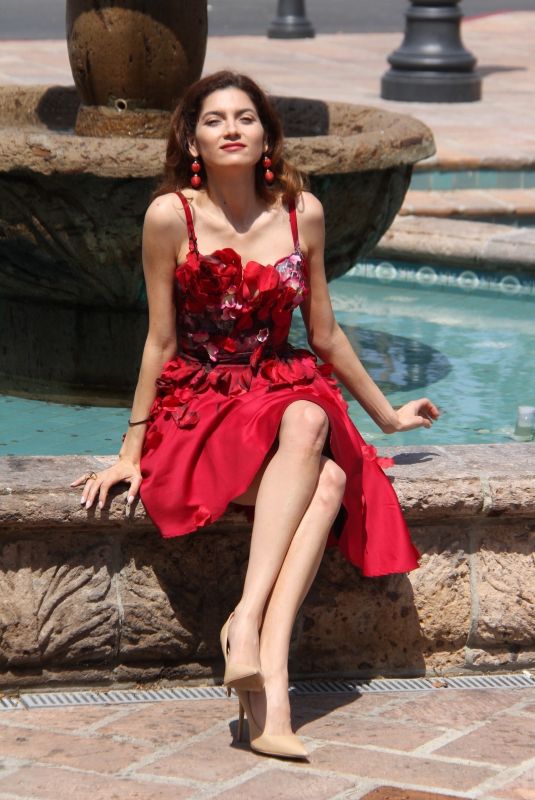 BLANCA BLANCO in a Red Dress Out in Malibu 07/18/2018