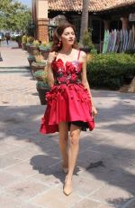 BLANCA BLANCO in a Red Dress Out in Malibu 07/18/2018