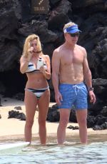 CAMILLE GRAMMER in Bikini on the Beach in Hawaii 07/04/2018
