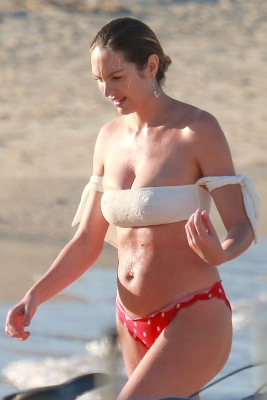 CANDICE SWANEPOEL in Bikini Shows off Her Post-baby Body on the Beach in Vitoria 07/11/2018