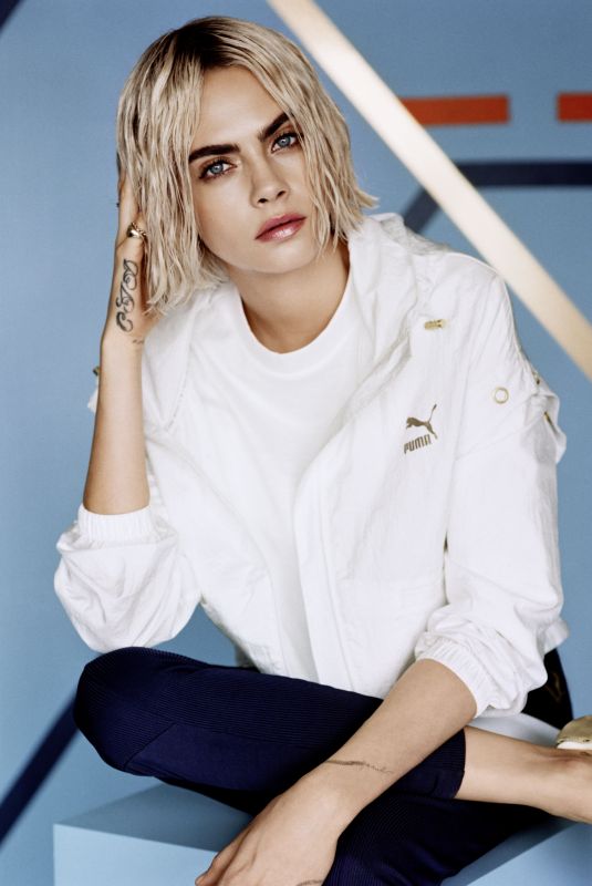 CARA DELEVINGNE for Puma Suede Bow Varsity Trainer Campaign 2018