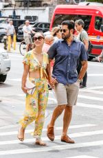 CARA SANTANA and Jesse Metcalfe Out in Soho 07/21/2018