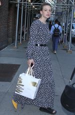 CAREY MULLIGAN Wears Ankle Brace at Late Show with Stephen Colbert in New York 07/09/2018