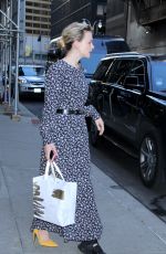 CAREY MULLIGAN Wears Ankle Brace at Late Show with Stephen Colbert in New York 07/09/2018