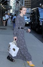 CAREY MULLIGAN Wears Ankle Brace at Late Show with Stephen Colbert in New York 07/09/2018