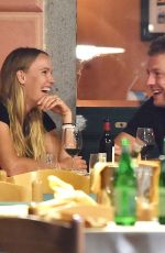 CAROLINE WOZNIACKI and David Lee Out for Dinner in Portofino 07/15/2018