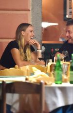 CAROLINE WOZNIACKI and David Lee Out for Dinner in Portofino 07/15/2018