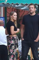 CAROLINE WOZNIACKI and David Lee Out for Dinner in Portofino 07/15/2018