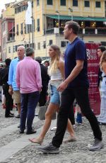 CAROLINE WOZNIACKI and David lLee Out in Portofino 07/14/2018
