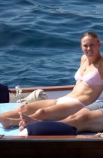 CAROLINE WOZNIACKI in Bikini at a Beach in Capri 07/11/2018