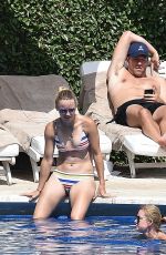 CAROLINE WOZNIACKI in Bikini at a Pool in Portofino 07/14/2018