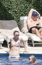 CAROLINE WOZNIACKI in Bikini at a Pool in Portofino 07/14/2018