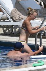 CAROLINE WOZNIACKI in Bikini at a Pool in Portofino 07/14/2018
