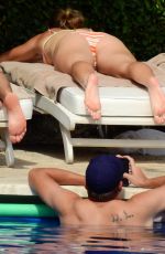 CAROLINE WOZNIACKI in Bikini at a Pool in Portofino 07/14/2018