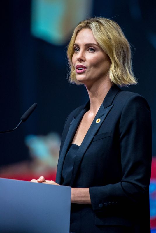 CHARLIZE THERON at Aids Conference 2018 in Amsterdam 07/24/2018
