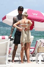 CHARLOTTE MCKINNEY at a Beach in Miami 07/16/2018