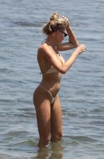 CHARLOTTE MCKINNEY in Bikini on the Beach in Malibu 07/08/2018