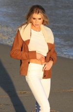 CHARLOTTE MCKINNEY on the Set of a Photoshoot at a Beach in Malibu 07/06/2018