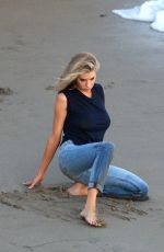 CHARLOTTE MCKINNEY on the Set of a Photoshoot at a Beach in Malibu 07/06/2018