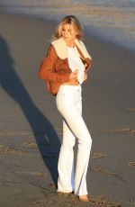 CHARLOTTE MCKINNEY on the Set of a Photoshoot at a Beach in Malibu 07/06/2018