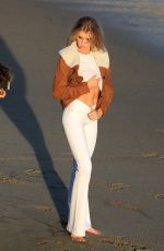 CHARLOTTE MCKINNEY on the Set of a Photoshoot at a Beach in Malibu 07/06/2018