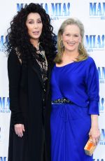 CHER at Mamma Mia Here We Go Again Premiere in London 07/16/2018