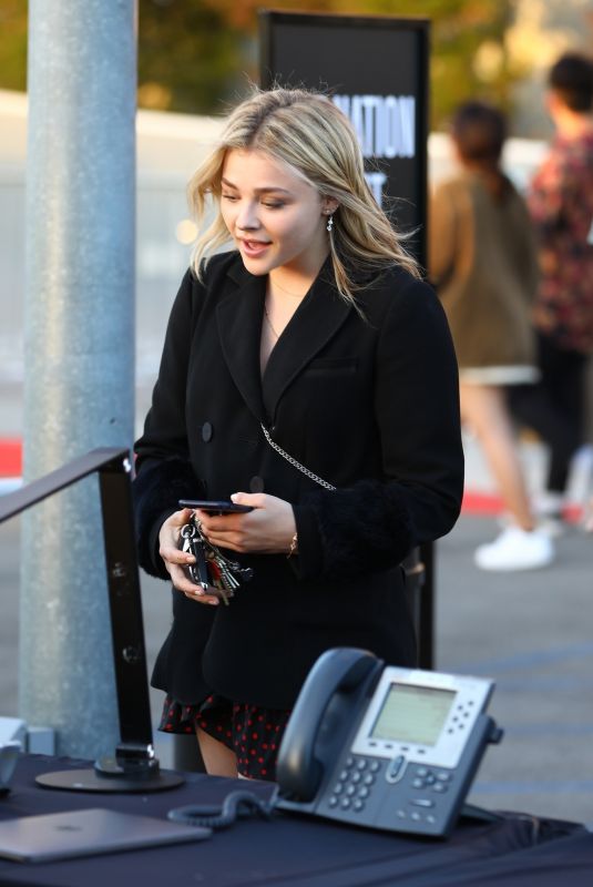 CHLOE MORETZ Arrives at Harry Style