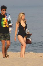 CHRISTIE and SAILOR BRINKLEY on the Beach in Hamptons 07/01/2018