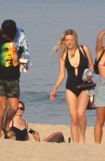 CHRISTIE and SAILOR BRINKLEY on the Beach in Hamptons 07/01/2018