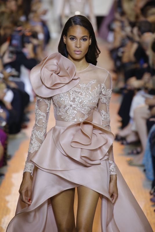 CINDY BRUNA at Elie Saab Runway Show at Paris Fashion Week 07/04/2018